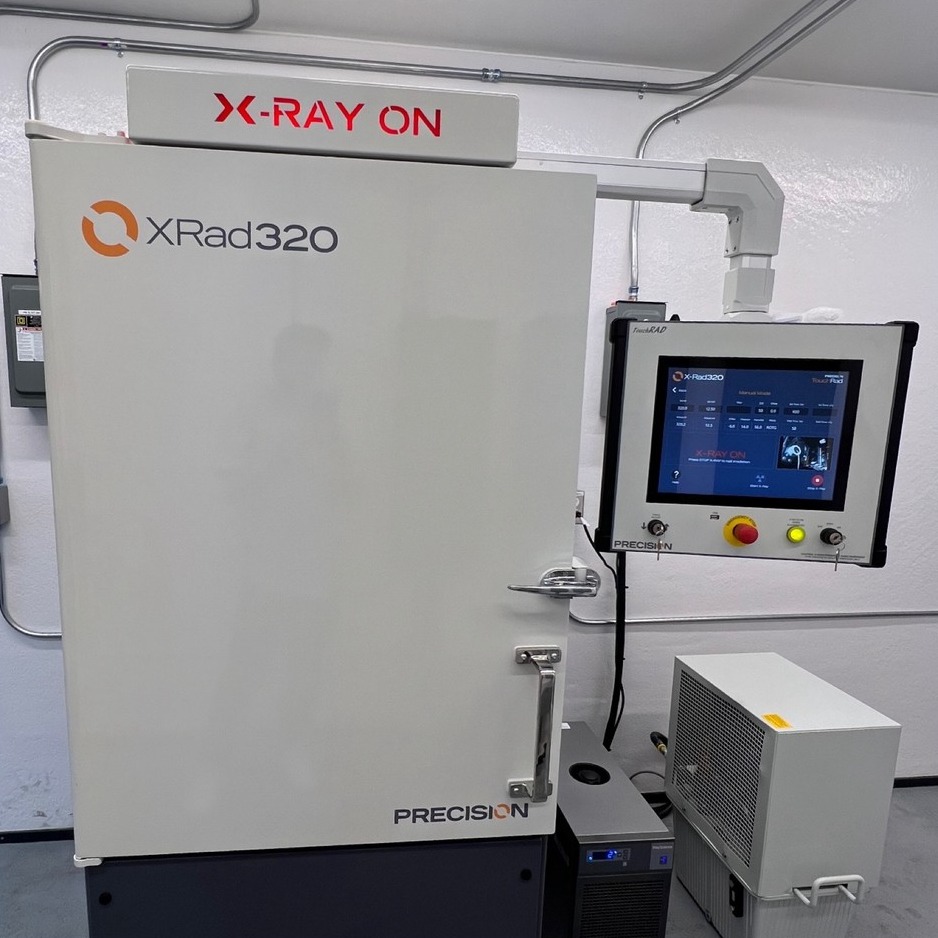 An X-RAD 320 X-ray irradiator with its control panel